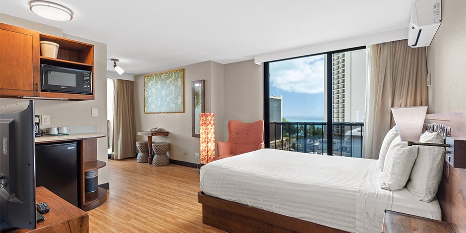 Partial Ocean View Room at Bamboo Waikiki Hotel