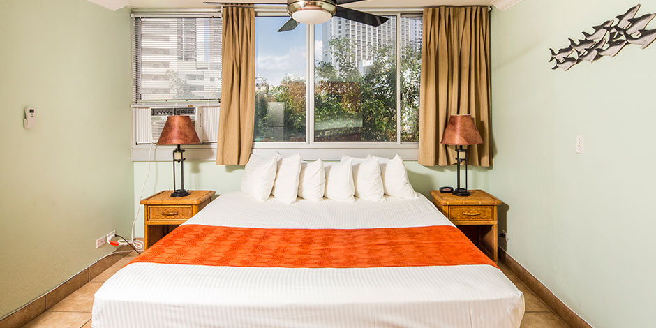 Bedroom at Waikiki Grand 
