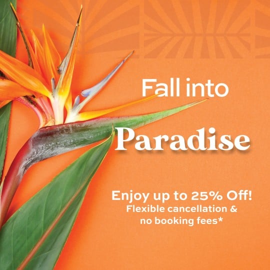 Fall into paradise Up to 25% Off