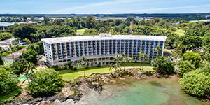 Aerial view of Hilo Hawaiian Hotel