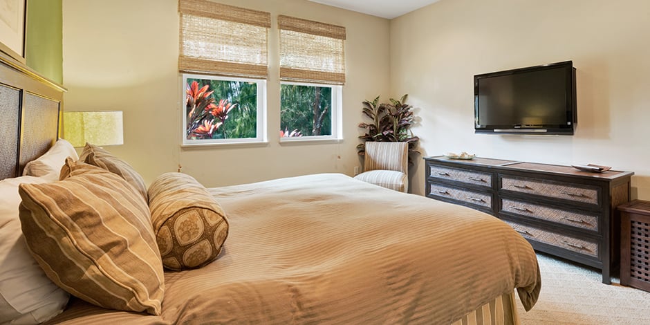 Interior bedroom at Halii Kai at Waikoloa