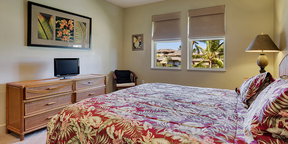 Interior bedroom at Halii Kai at Waikoloa