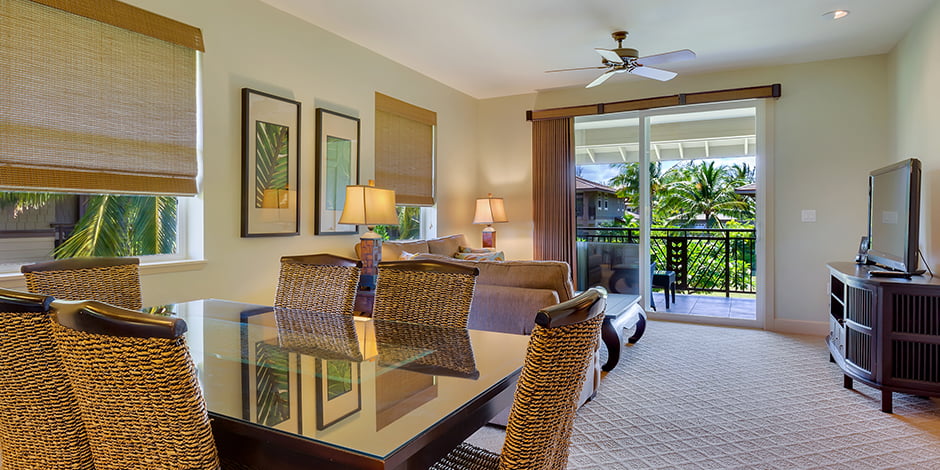 Interior livingroom at Halii Kai at Waikoloa