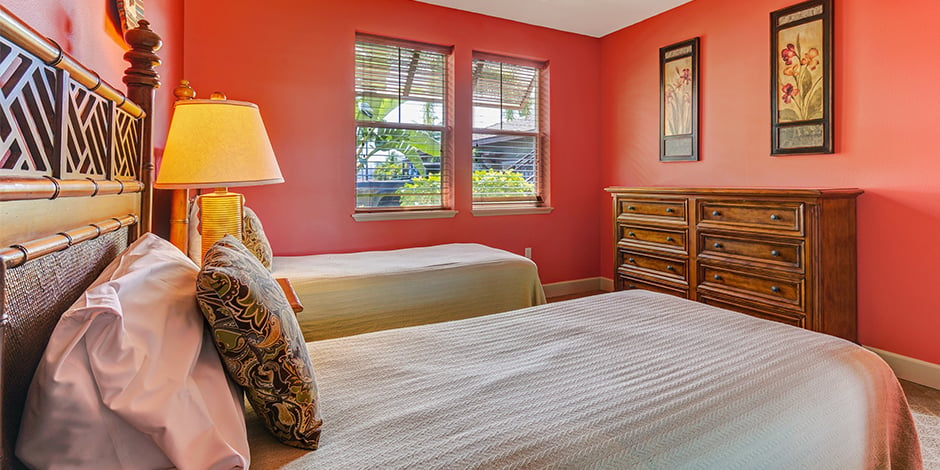 Interior bedroom view of Halii Kai at Waikoloa