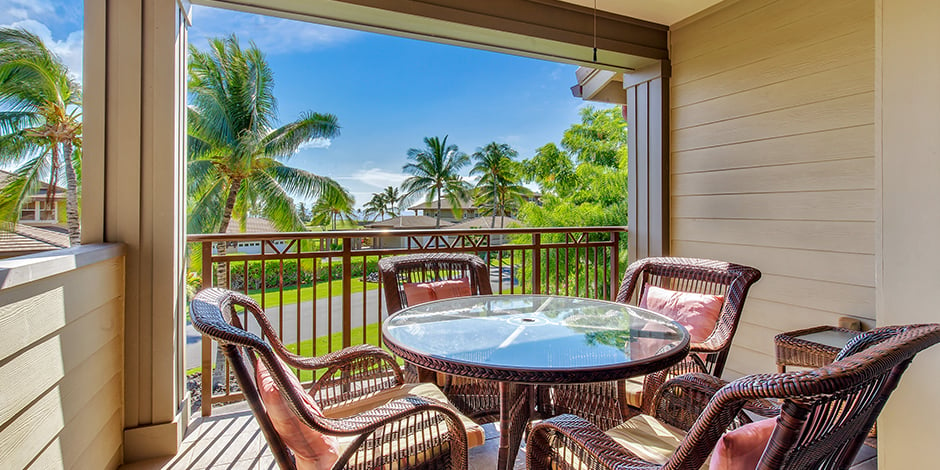 View from lanai of Halii Kai at Waikoloa