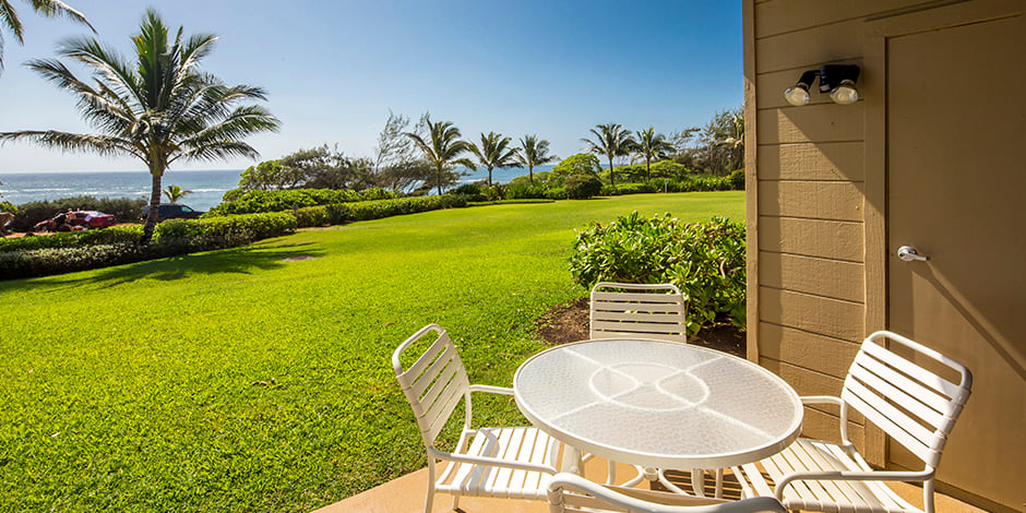 View from lanai at Kaha Lani Resort