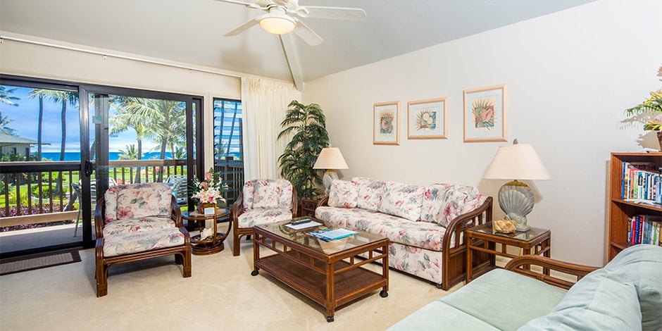 Living Room at Kaha Lani Resort