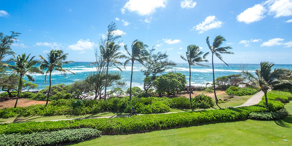 View from Lanai at Kaha Lani Resort