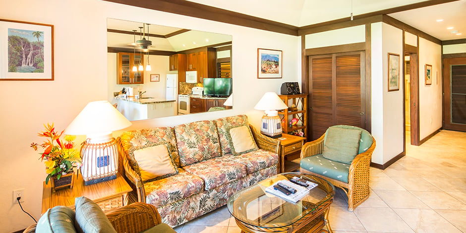 Livingroom at Kiahuna Plantation