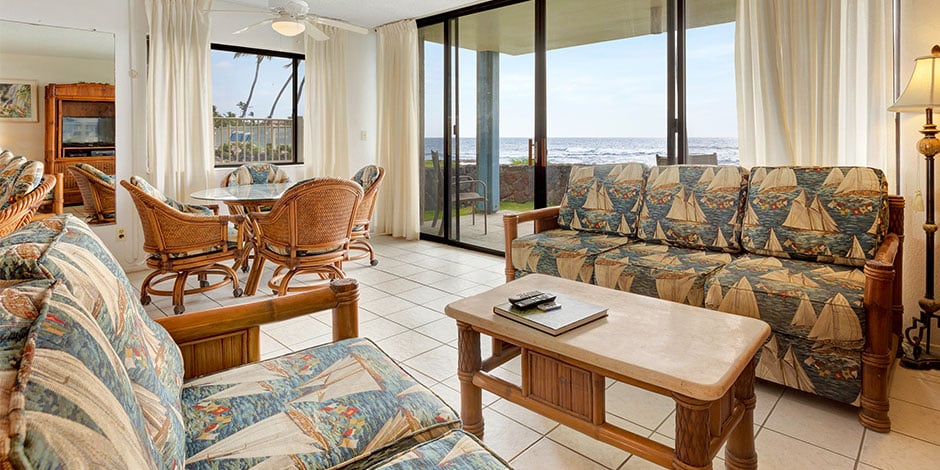 Livingroom at Kona Reef Resort