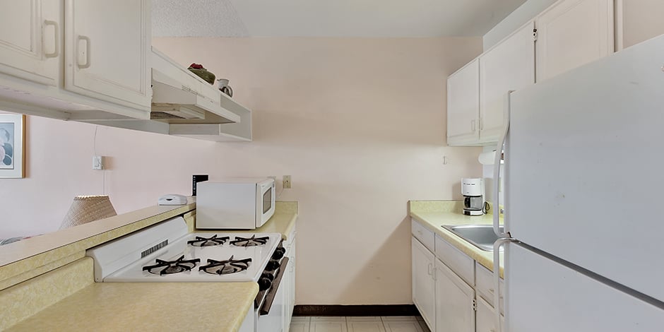 A 1 bedroom Ocean View kitchen at Molokai Shores