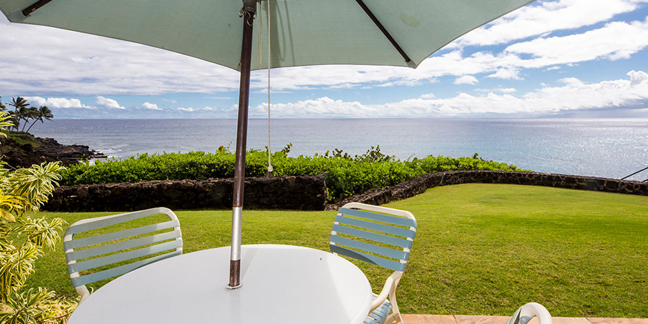 View from lanai at Poipu Shores Resort