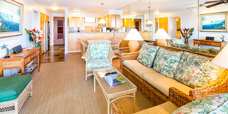 Interior room at Poipu Shores Resort