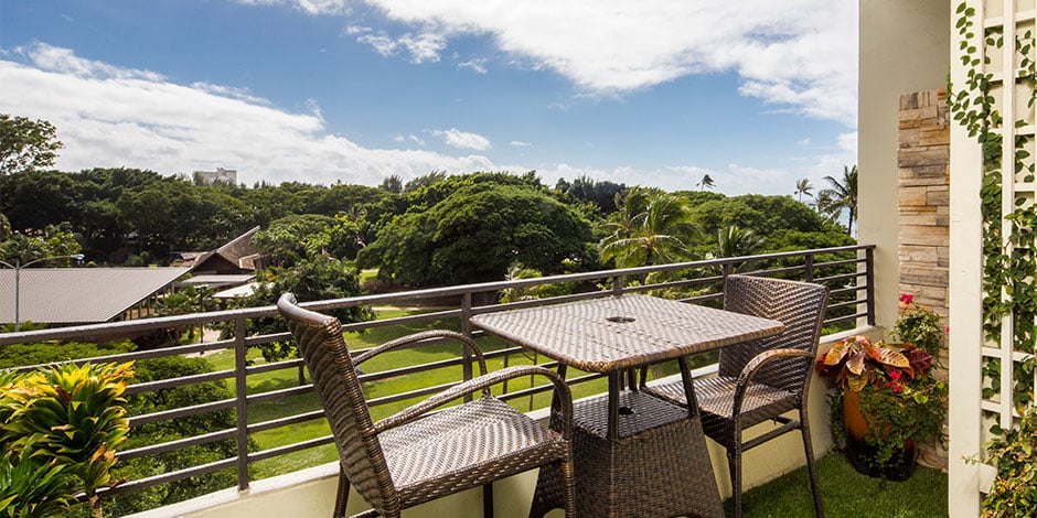 View from lanai at Waikiki Grand