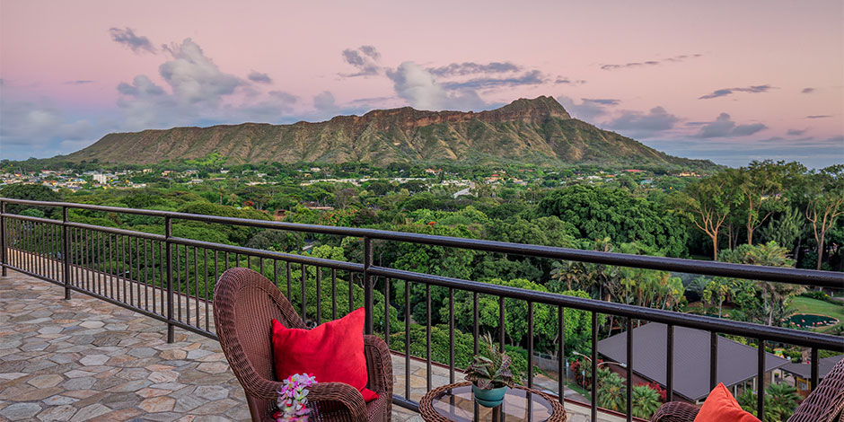 View from lanai at Waikiki Grand